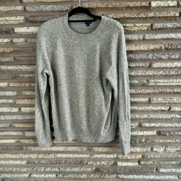 J Crew Men's Brown Heather Lambswool Blend Crewneck Sweater Size Large - Picture 6 of 6